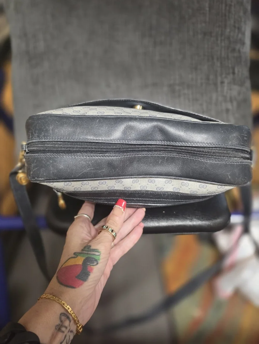 Vintage Gucci Micro GG Supreme Crossbody Camera Bag